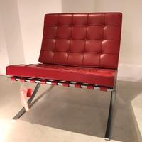 KNOLL BARCELONA in pelle Rossa NUOVA da EXPO