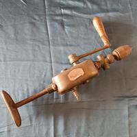 Trapano manuale vintage a manovella 40cm Funziona 
