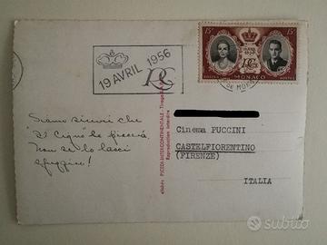 Cartolina celebrazione nozze Ranieri / Grace Kelly