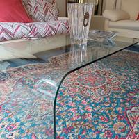 tavolino curvo vetro