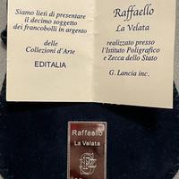 Francobollo in argento “La Velata” di Raffaello”