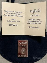 Francobollo in argento “La Velata” di Raffaello”