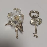 Fiore in Vetro e chiave simil Swarovski