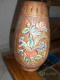 Antico Vaso Dipinto Artigianale Veneziano