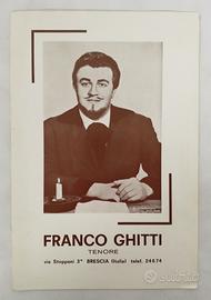 Franco Ghitti - Brochure con Autografo