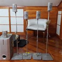 N 4 PIEDISTALLI e Casse n'4 e 1 subwoofer kenwood)