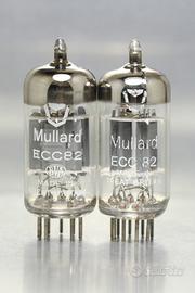 COPPIA VALVOLE MULLARD ECC82 12AU7