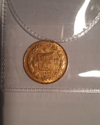 Moneta oro marengo svizzero