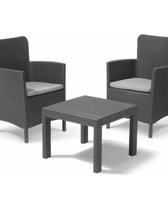 SET SALVADOR  tavolino e poltrone balcony 3 pz