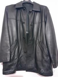 giaccone da uomo in pelle