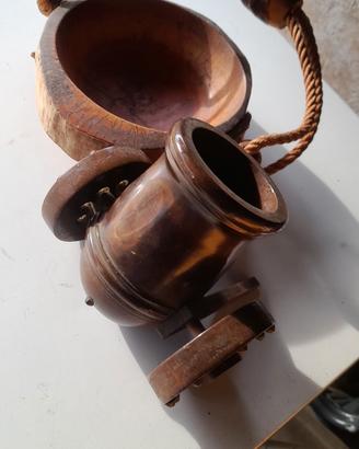 cannone decorativo e ciotola calabash