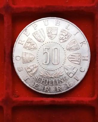 Austria 50 Schilling Ag. 900 - 600° anniversario.
