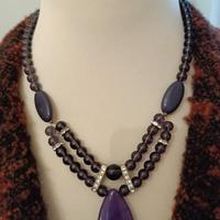 Collana in agata viola