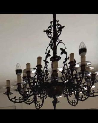 Lampadario bronzo