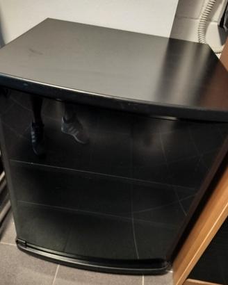 Porta TV nero con porta a vetro
