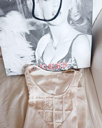 Top Donna sotto giacca Guess Avorio Traforato Tg. 