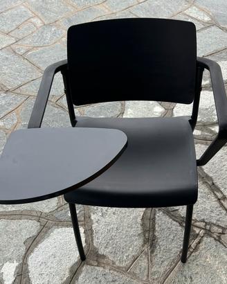 8 sedie da ufficio/conferenza con tavoletta