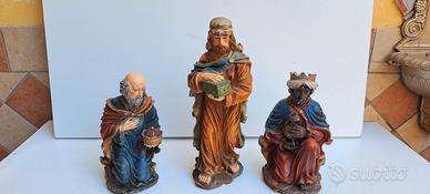 Set Presepe Vintage Tre Re Magi (3 Pezzi) – Resina