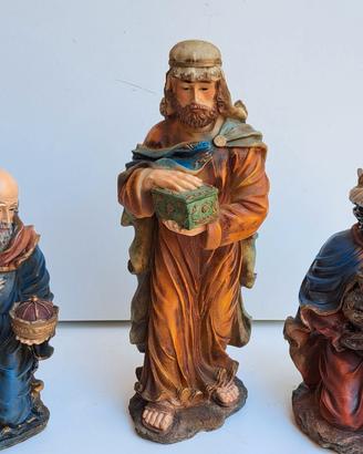 Set Presepe Vintage Tre Re Magi (3 Pezzi) – Resina