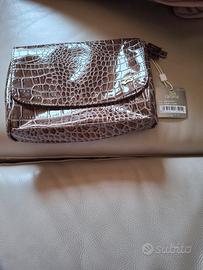 Pochette Carpisa Effetto Coccodrillo Taupe 
