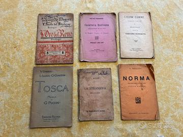 6 Libretti d’opera antichi