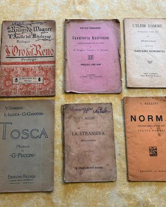 6 Libretti d’opera antichi