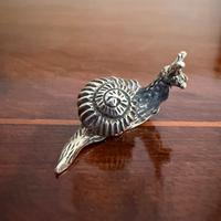 Lumaca decorativa in argento 800 vintage