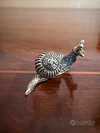 Lumaca decorativa in argento 800 vintage