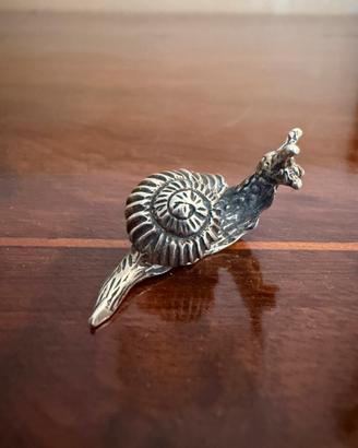 Lumaca decorativa in argento 800 vintage