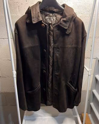 Giacca uomo in vera pelle marrone