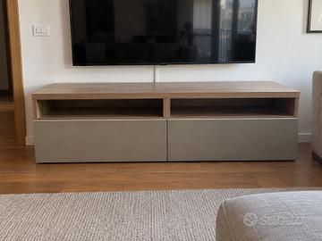 Mobile TV moderno in legno e tortora – 190 cm