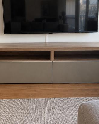 Mobile TV moderno in legno e tortora – 190 cm