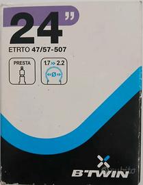 Camera d'aria 24" 1.7-2.2, valvola Presta.