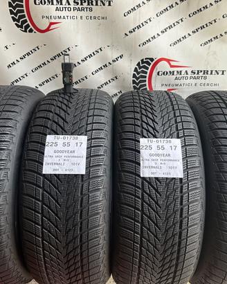 4 PNEUMATICI 225/55 R17 GOODYEAR INVERNALI