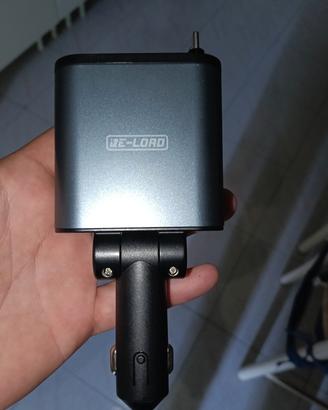 1Caricabatterie da auto rapido 4 porte 