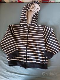 felpa 8 anni con zip