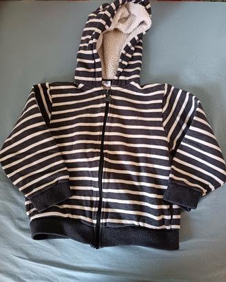 felpa 8 anni con zip