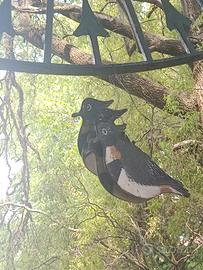 set quattro uccelli appendibili da esterno