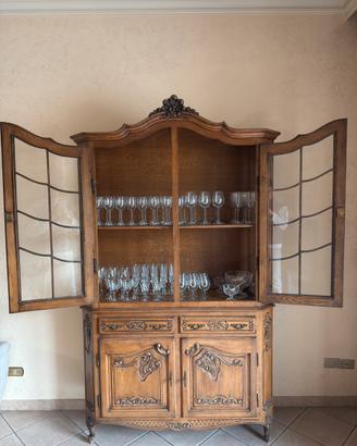 Sala da pranzo completa stile Luigi XV in rovere