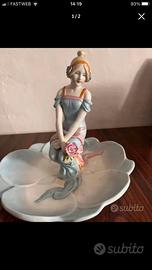 Piccola statua(17cm) liberty in ceramica Meissen