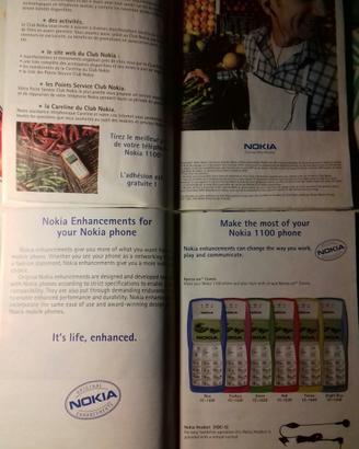 Manuali istruzioni Nokia 1100 in Inglese e Frances