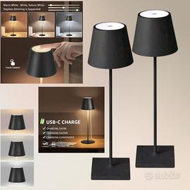 2x Lampada da Tavolo LED Ricaricabile a batteria