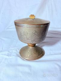 Pisside calice clericale da chiesa con angeli