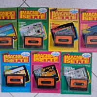 N° 7 RIVISTE CON CASSETTA "I MAGNIFICI SETTE"x C64