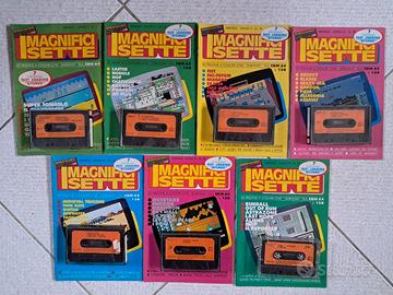 N° 7 RIVISTE CON CASSETTA "I MAGNIFICI SETTE"x C64