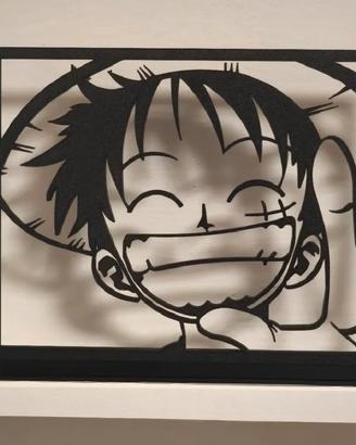 Quadretto Luffy One Piece Decorazione/Cake Topper
