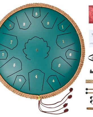 Tamburo con Lingua in Acciaio 356 x 356 x 130 mm