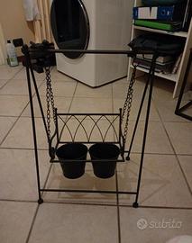 Portavaso in ferro battuto 