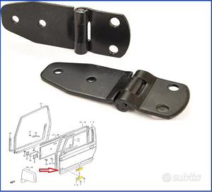 2PZ CERNIERE ESTERNE ANTERIORE + POSTERIORE PORTIE