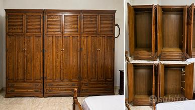 Armadio vintage in legno 3 moduli